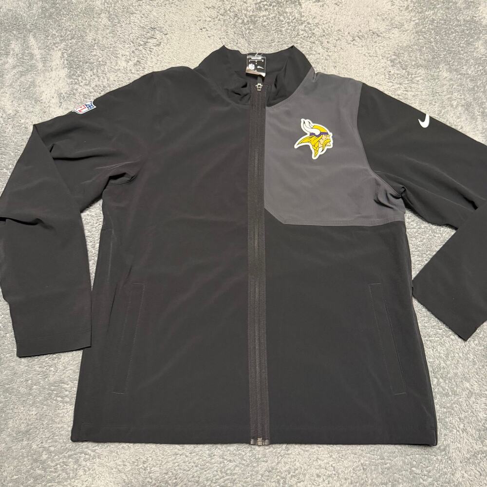 Minnesota Vikings Nike On Field Player Team Issued Dri-Fit Jacket Men Large Blac